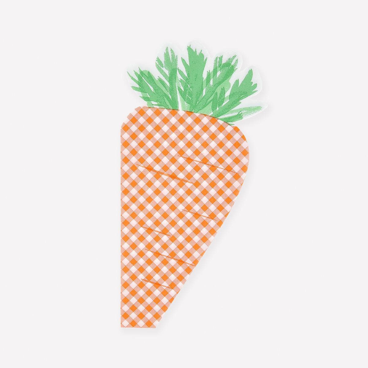 Gingham Carrot Napkins x16 | Meri Meri | Little Big Party Napkins Gingham Carrot Napkins x16