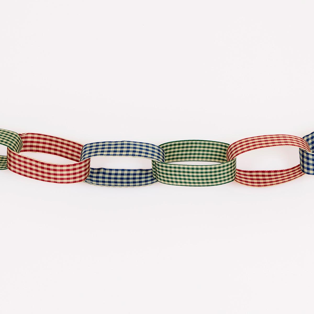 Gingham Chain Link Party Garland Bunting Gingham Chain Link Party Garland