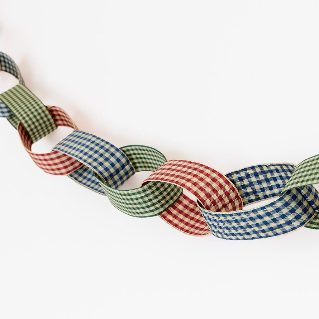 Gingham Chain Link Party Garland Bunting Gingham Chain Link Party Garland