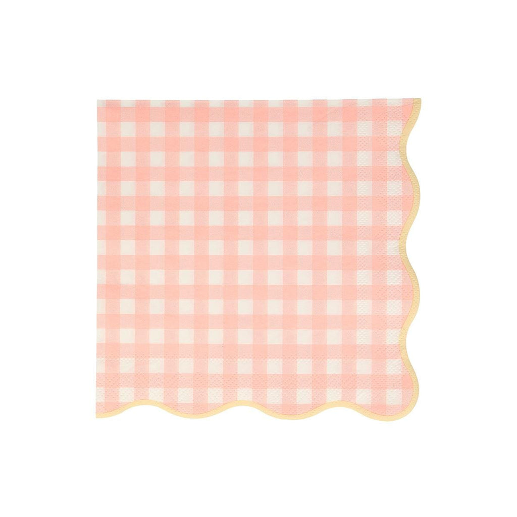 Gingham Large Party Napkins x 20 party napkins Gingham Large Party Napkins x 20