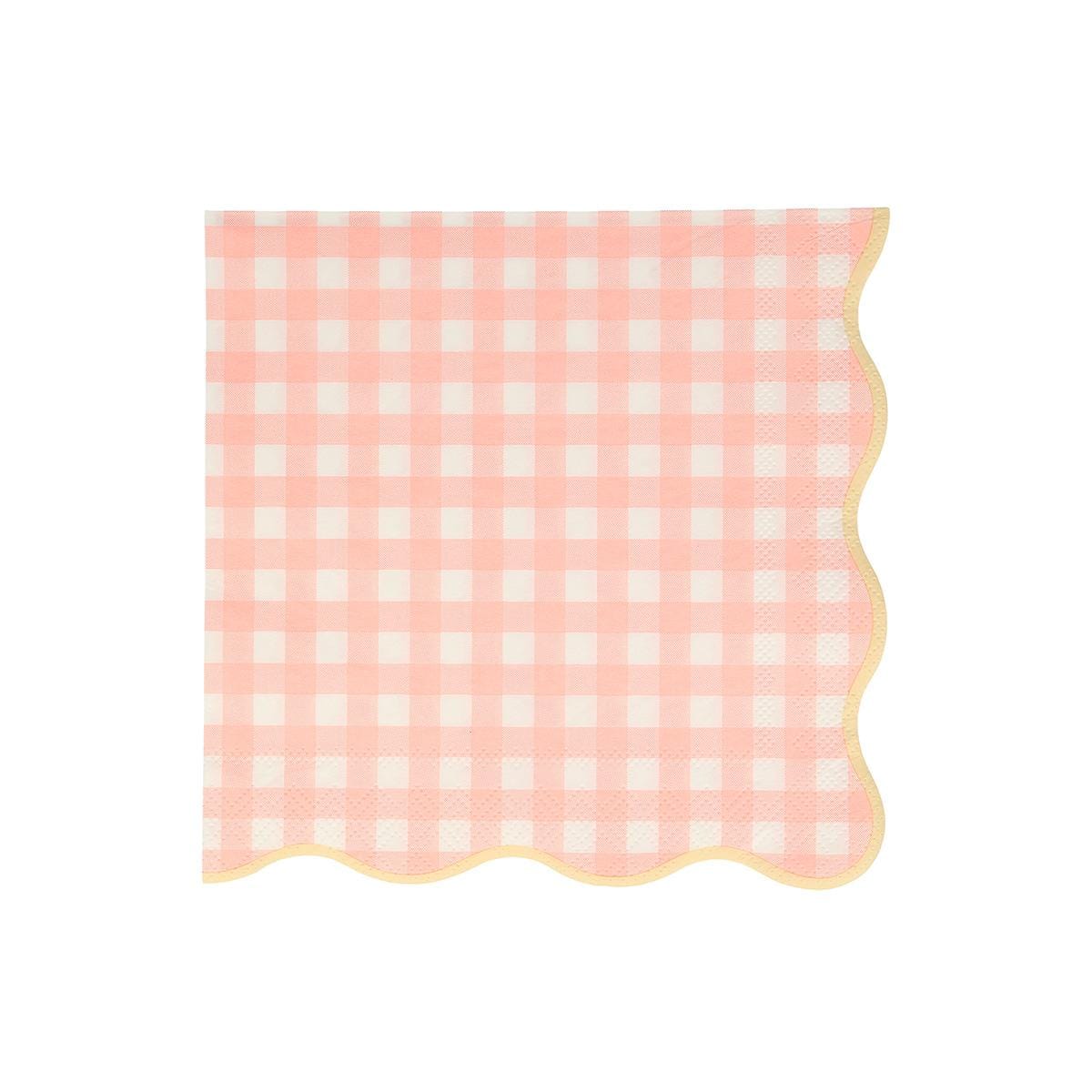 Gingham Large Party Napkins x 20 party napkins Gingham Large Party Napkins x 20