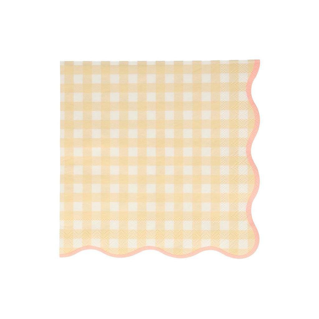 Gingham Large Party Napkins x 20 party napkins Gingham Large Party Napkins x 20