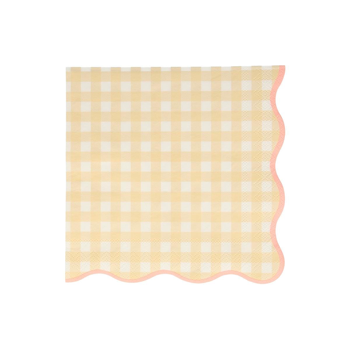 Gingham Large Party Napkins x 20 party napkins Gingham Large Party Napkins x 20