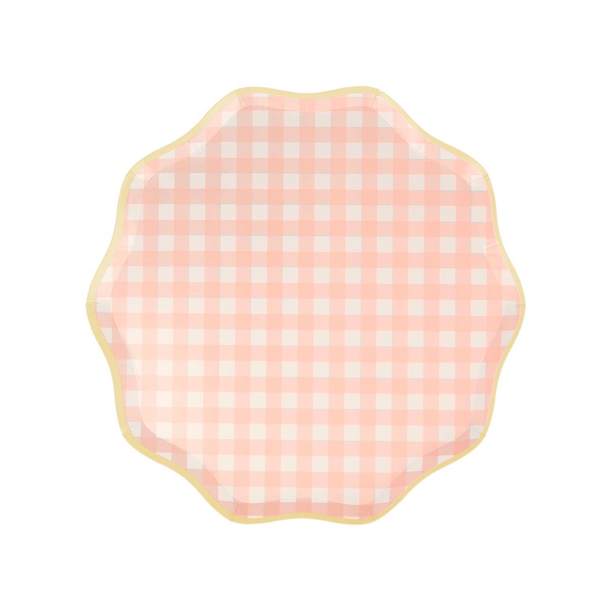 Gingham Side Party Plates x 12 party plates Gingham Side Party Plates x 12
