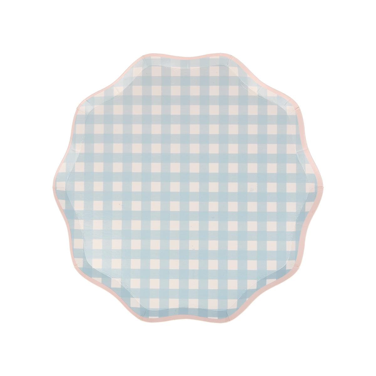 Gingham Side Party Plates x 12 party plates Gingham Side Party Plates x 12