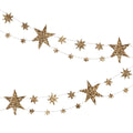 Glitter Gold Stars Party Garland - Meri Meri Gold Star Garland Bunting Glitter Gold Stars Party Garland