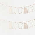 Gold Baby Grow Card Garland - 2.5m - Baby Shower Supplies Bunting Gold Baby Grow Garland - 2.5m