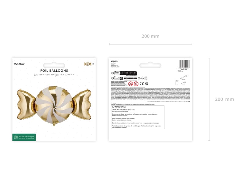 Gold & Beige Candy Foil Balloon (45 inch) Christmas Balloons Foil Balloon Gold & Beige Candy Foil Balloon (45 inch)