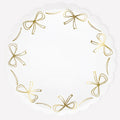 Gold Bow Large Party Plates x 8 | Meri Meri Christmas Bows party plates Gold Bow Large Party Plates x 8