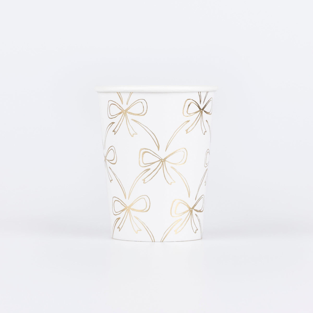 Gold Bow Party Cups x 8 | Meri Meri Christmas Bows party cups Gold Bow Party Cups x 8