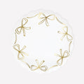 Gold Bow Small Party Plates x 8 | Meri Meri Christmas Bows party plates Gold Bow Small Party Plates x 8