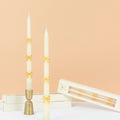 Gold Bow Taper Christmas Candles x 2 | Meri Meri Christmas Candles Candle Gold Bow Taper Christmas Candles x 2