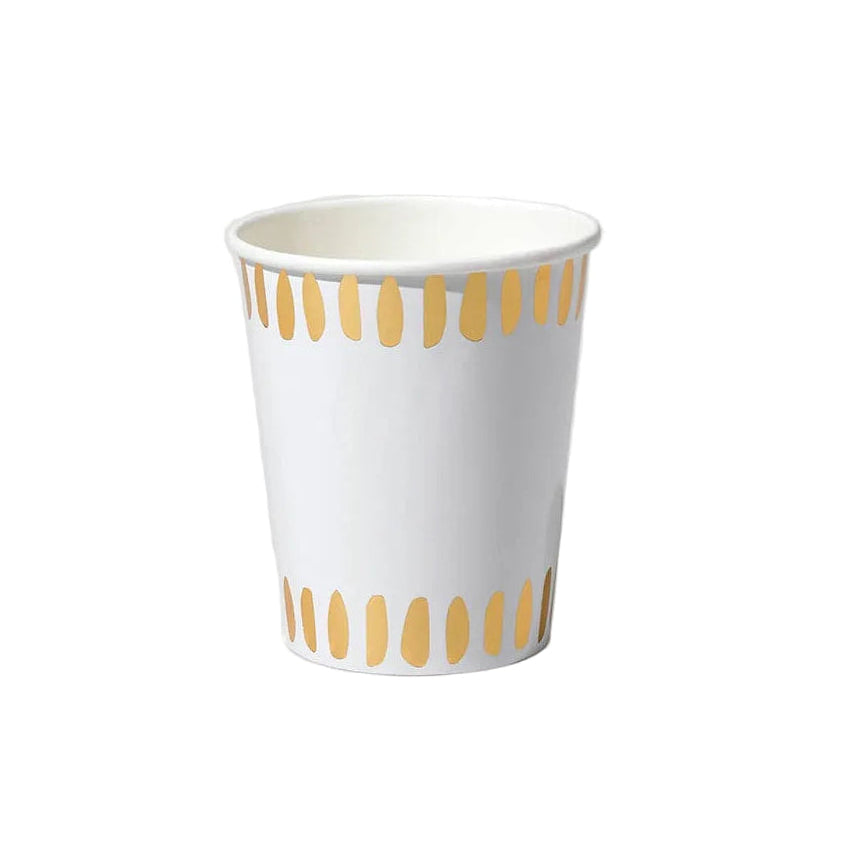 Paper Cup Gold Brushstroke Paper Cups