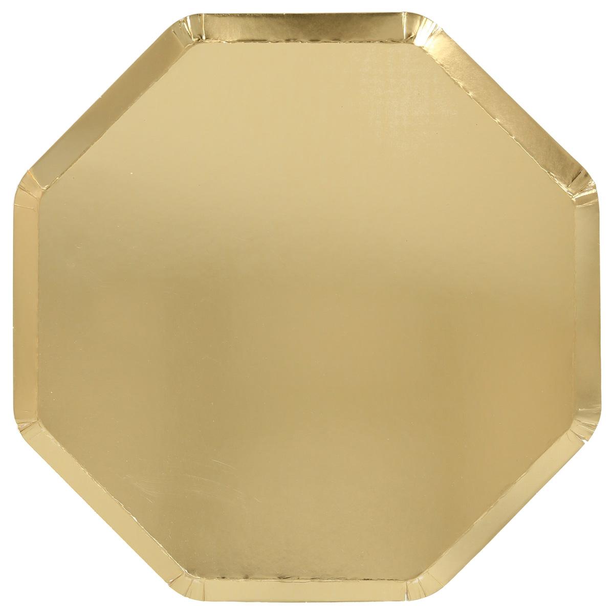 Gold Dinner Party Plates x 8 | Meri Meri party plates Gold Dinner Party Plates x 8