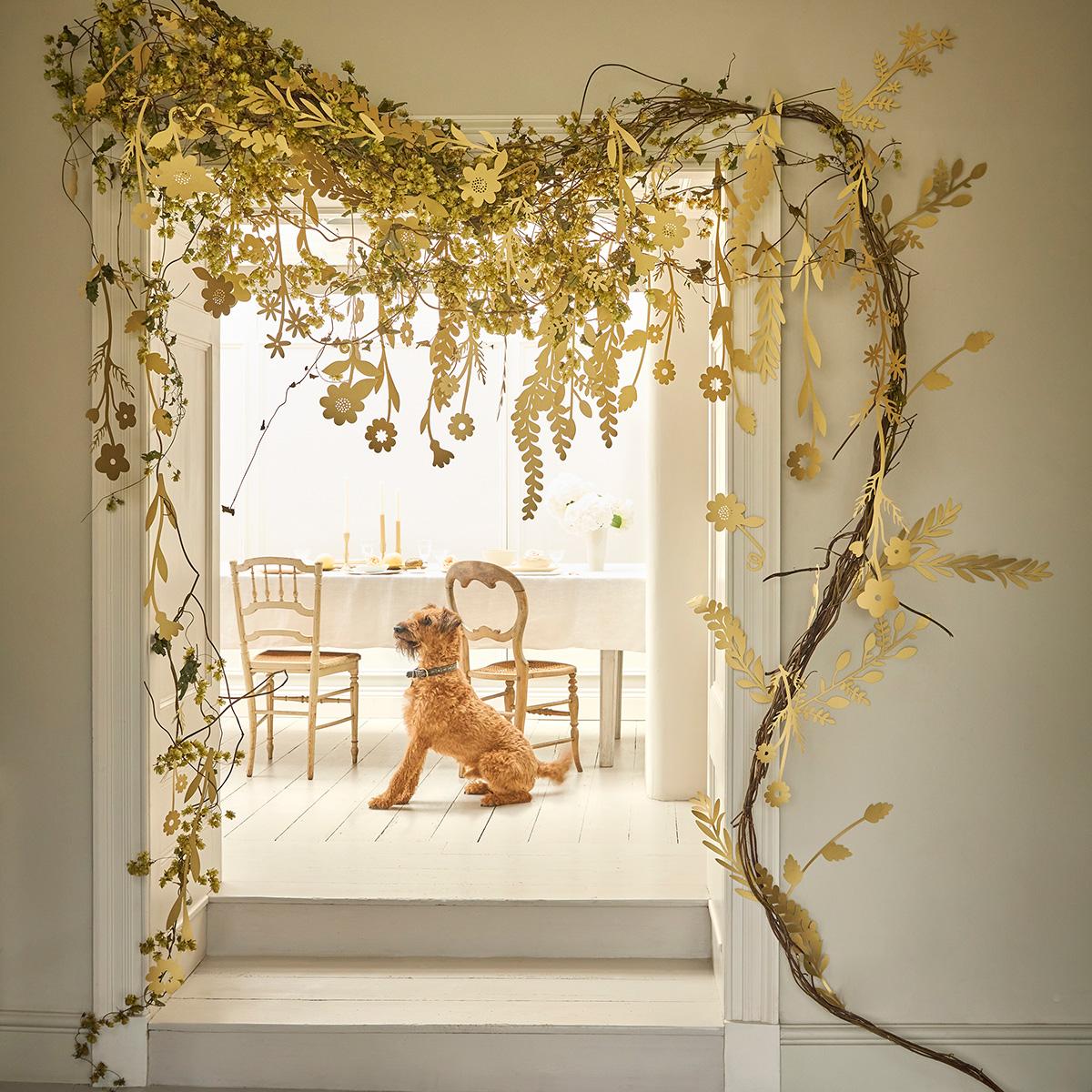 Gold Flower Party Backdrop | Meri Meri | Little Big Party Party Decorations Gold Flower Party Backdrop