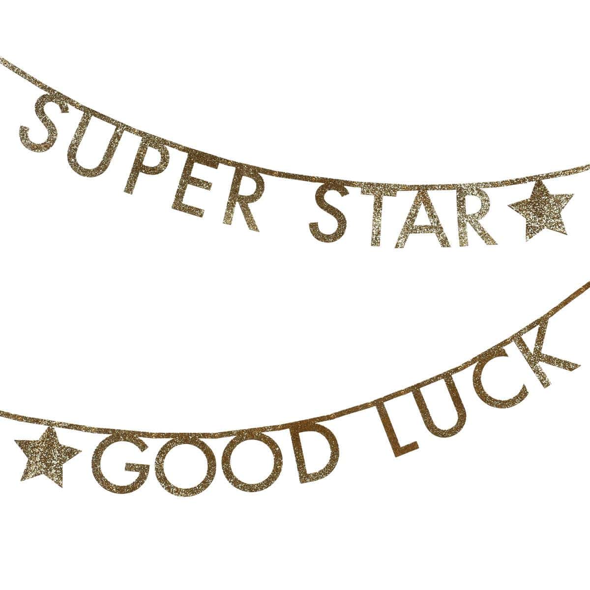 Gold Glitter Letter Party Garland Set | Meri Meri Bunting Gold Glitter Letter Party Garland Set