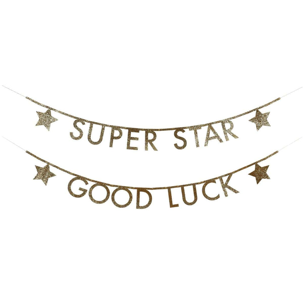 Gold Glitter Letter Party Garland Set | Meri Meri Bunting Gold Glitter Letter Party Garland Set