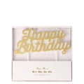 Gold Happy Birthday Cake Candle | Meri Meri Birthday Party Birthday Candles Gold Happy Birthday Cake Candle