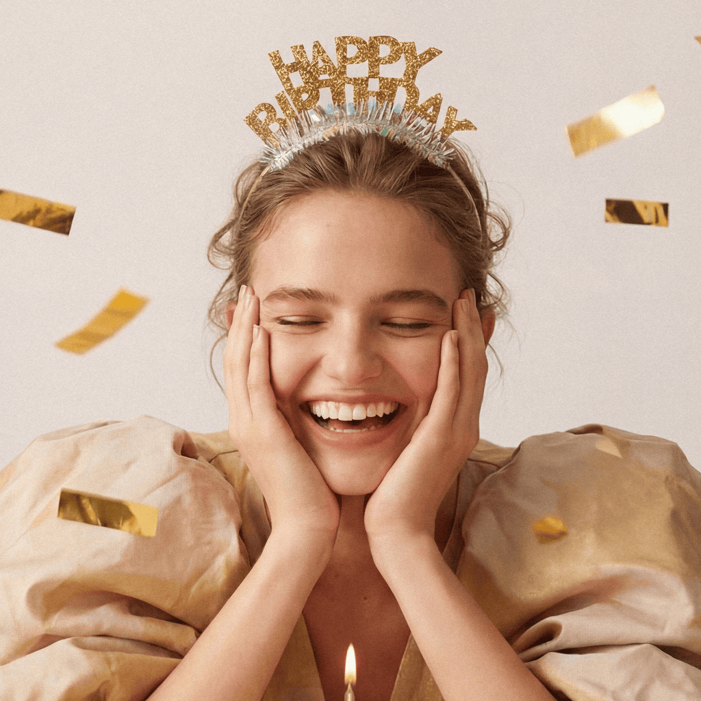 Gold Happy Birthday Headband Headbands Gold Happy Birthday Headband