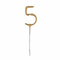 Gold Number 5 Cake Sparkler - 5th Birthday Cake Sparkler Birthday Candles Gold Number 5 Cake Sparkler