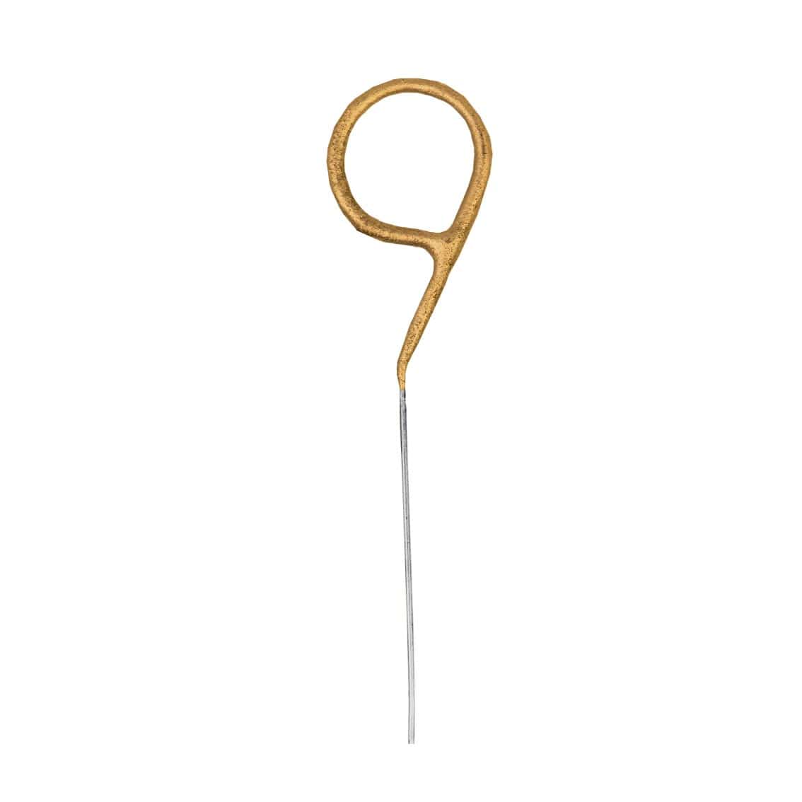 Gold Number 9 Cake Sparkler - 9th Birthday Cake Sparkler Birthday Candles Gold Number 9 Cake Sparkler