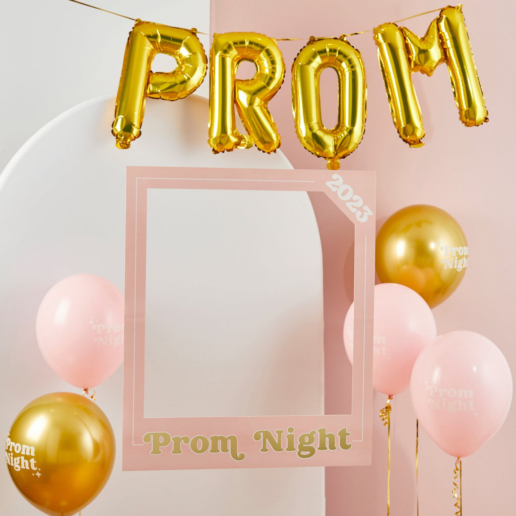 Gold PROM Foil Balloon Garland - Prom Decorations Balloons Gold PROM Foil Balloon Garland
