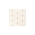 Gold Signature Bow Small Party Napkins x 20 - Bow Party Bonjour Fête Paper Napkins Gold Signature Bow Small Napkins x 20