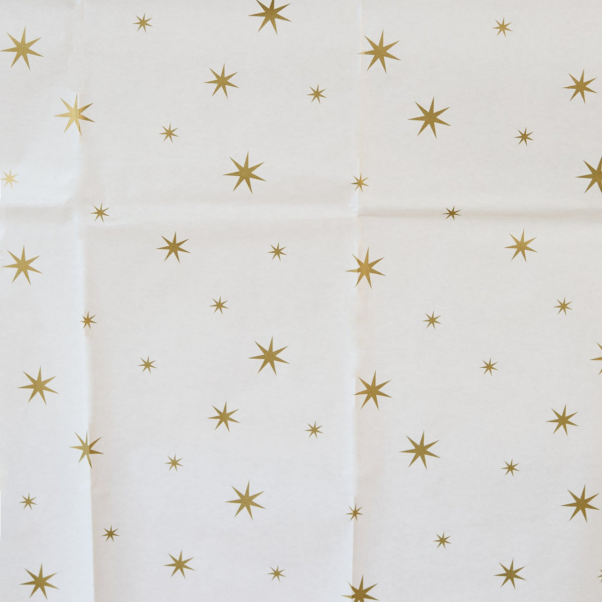 Gold Star Paper Tablecloth | Hootyballoo White & Gold Christmas Tableware Tablecloths Gold Star Paper Tablecloth