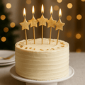Gold Stars Birthday candles x 6 Birthday Candles Gold Stars Birthday candles x 6