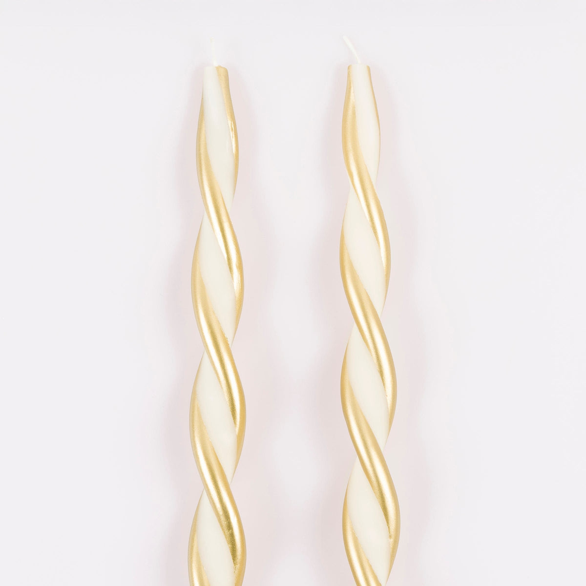 Gold Stripe Twist Christmas Candles x 2 | Meri Meri Christmas Candles Candle Gold Stripe Twist Christmas Candles x 2