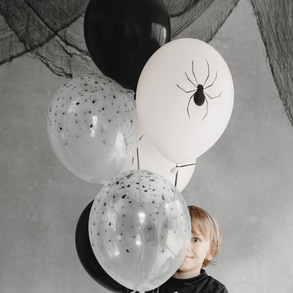 Halloween Balloons - 12 inch Spider Latex Balloons x 6 Balloons 12 inch Spider Latex Balloons x 6