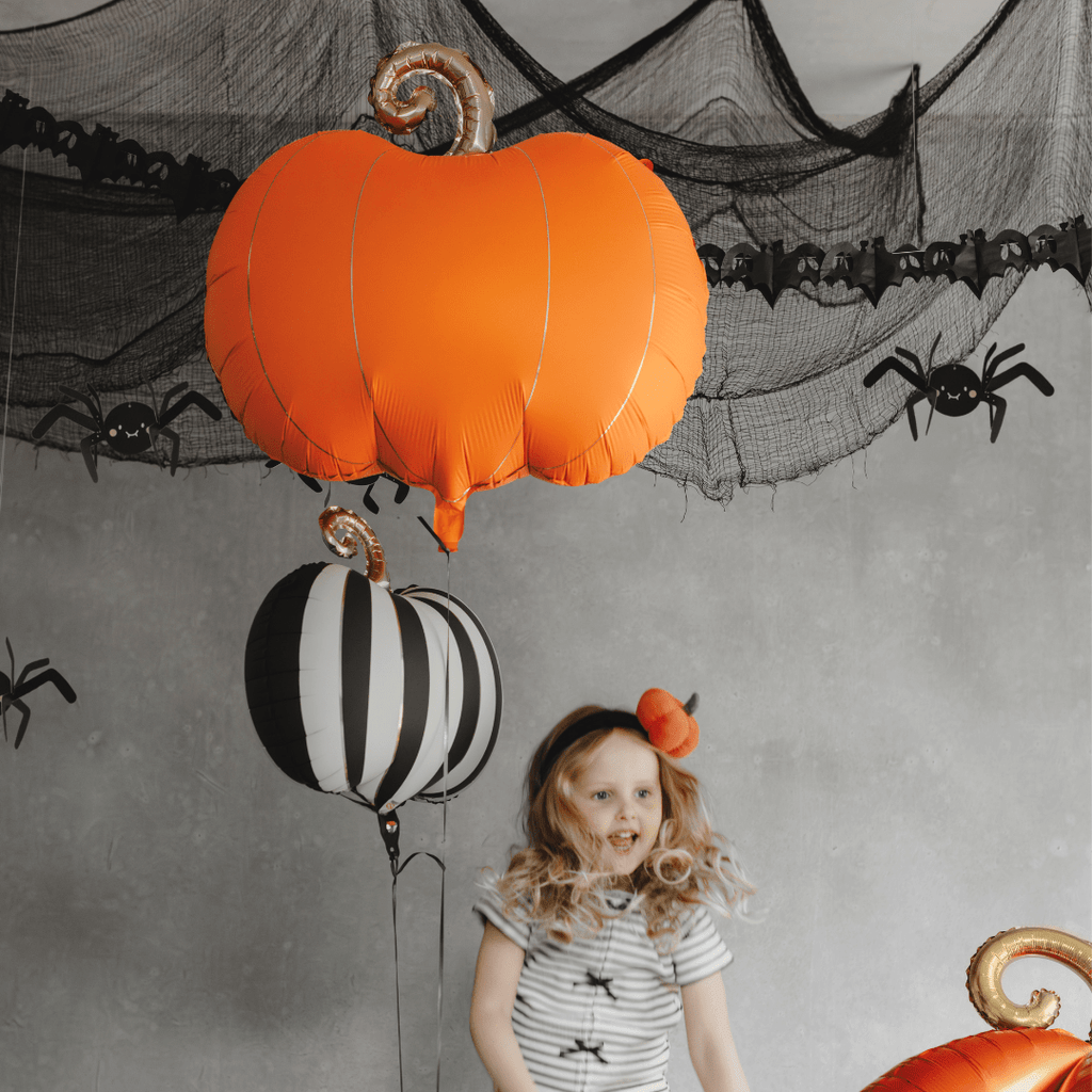 Halloween Balloons - Orange & Gold Pumpkin Foil Balloon (25 inch) Balloons Orange & Gold Pumpkin Foil Balloon (25 inch)
