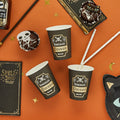 Halloween Party Homemade Poison Paper Cups x 8 Disposable Cups Halloween Party Homemade Poison Paper Cups x 8