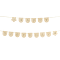 Happy Birthday Daisy Felt Banner - Pink (3m) - Pink Birthday Decorations Bunting Happy Birthday Daisy Felt Banner - Pink (3m)