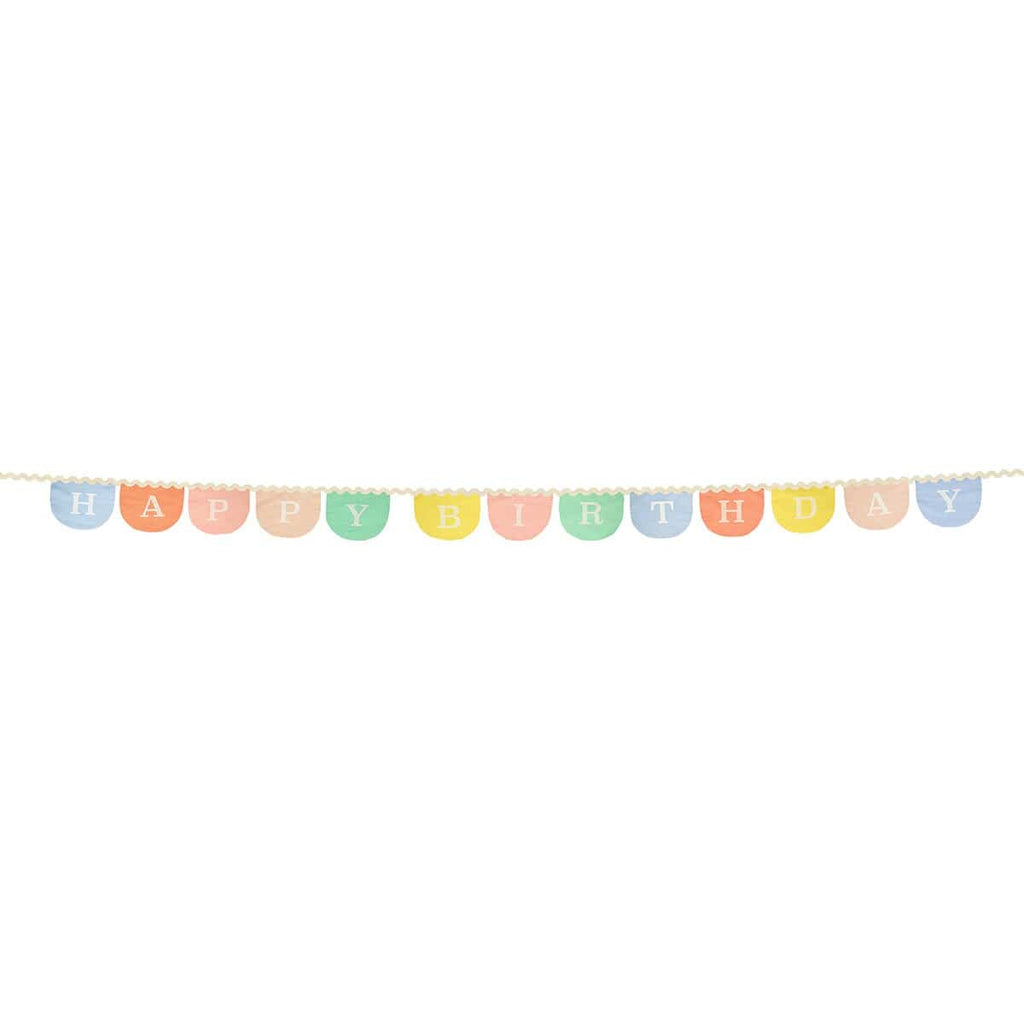 Happy Birthday Fabric Party Garland | Meri Meri Bunting Happy Birthday Fabric Party Garland