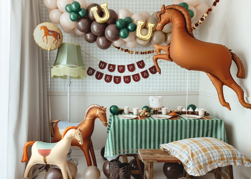 Happy Birthday Felt Banner - Brown (3m) Birthday Decorations Bunting Happy Birthday Felt Banner - Brown (3m)