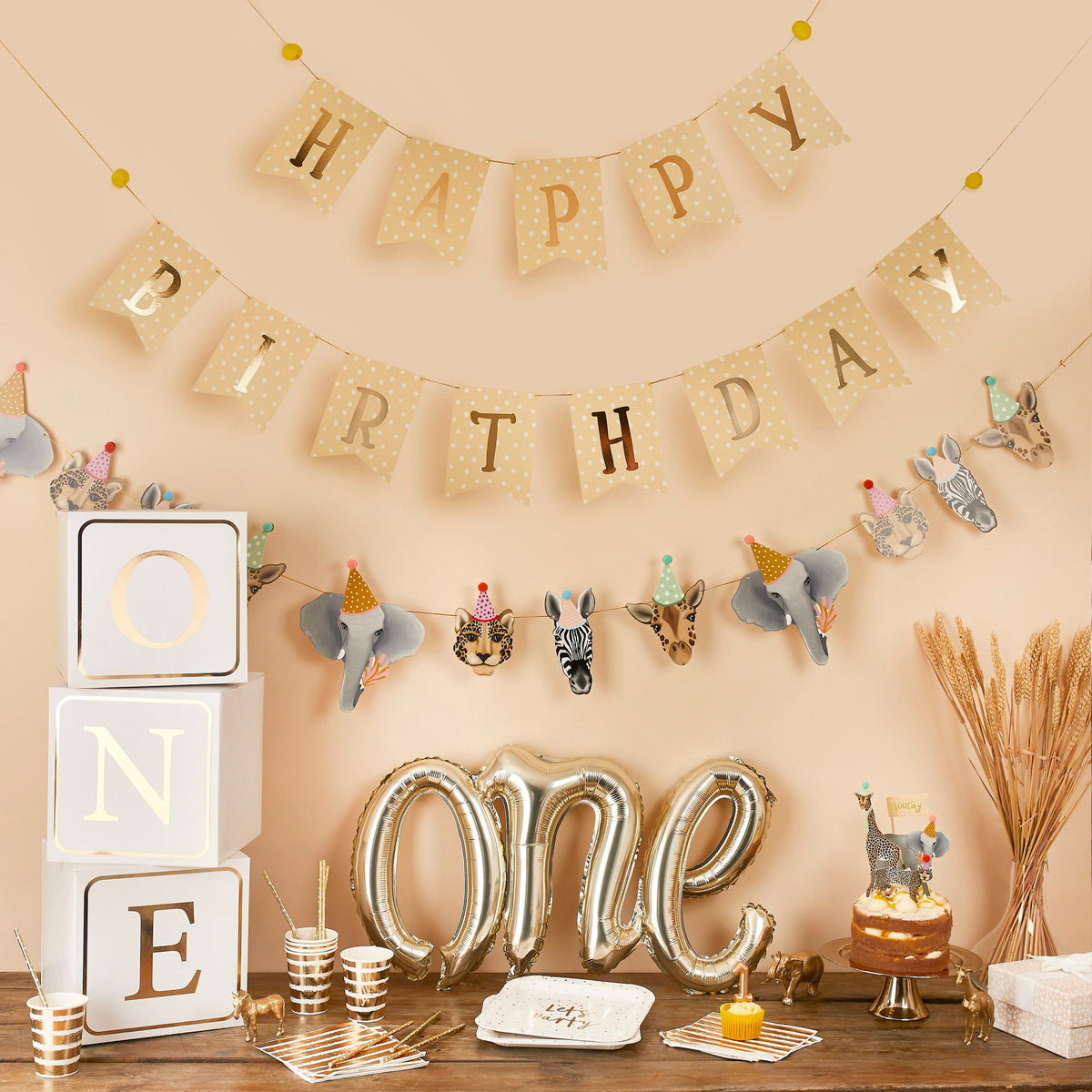 Party & Celebration Copy of Rose Gold Foiled Flag Bunting 10M