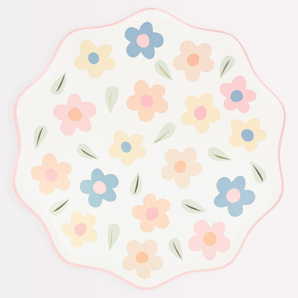 Happy Flowers Dinner Party Plates x 8 | Meri Meri party plates Happy Flowers Dinner Party Plates x 8