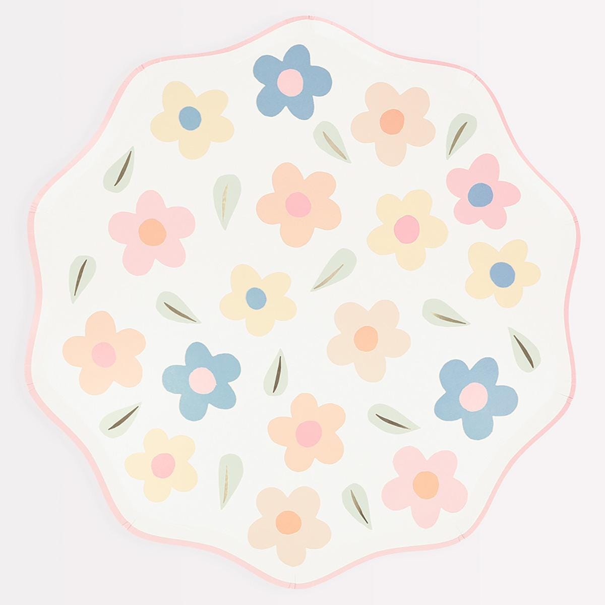 Happy Flowers Dinner Party Plates x 8 | Meri Meri party plates Happy Flowers Dinner Party Plates x 8