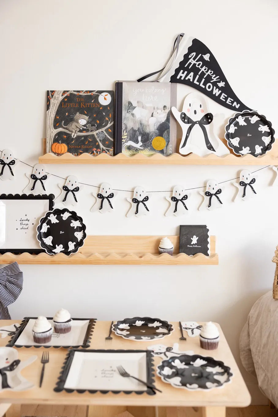 Happy Halloween Felt Pennant - My Mind's Eye Halloween Decorations flag Happy Halloween Felt Pennant