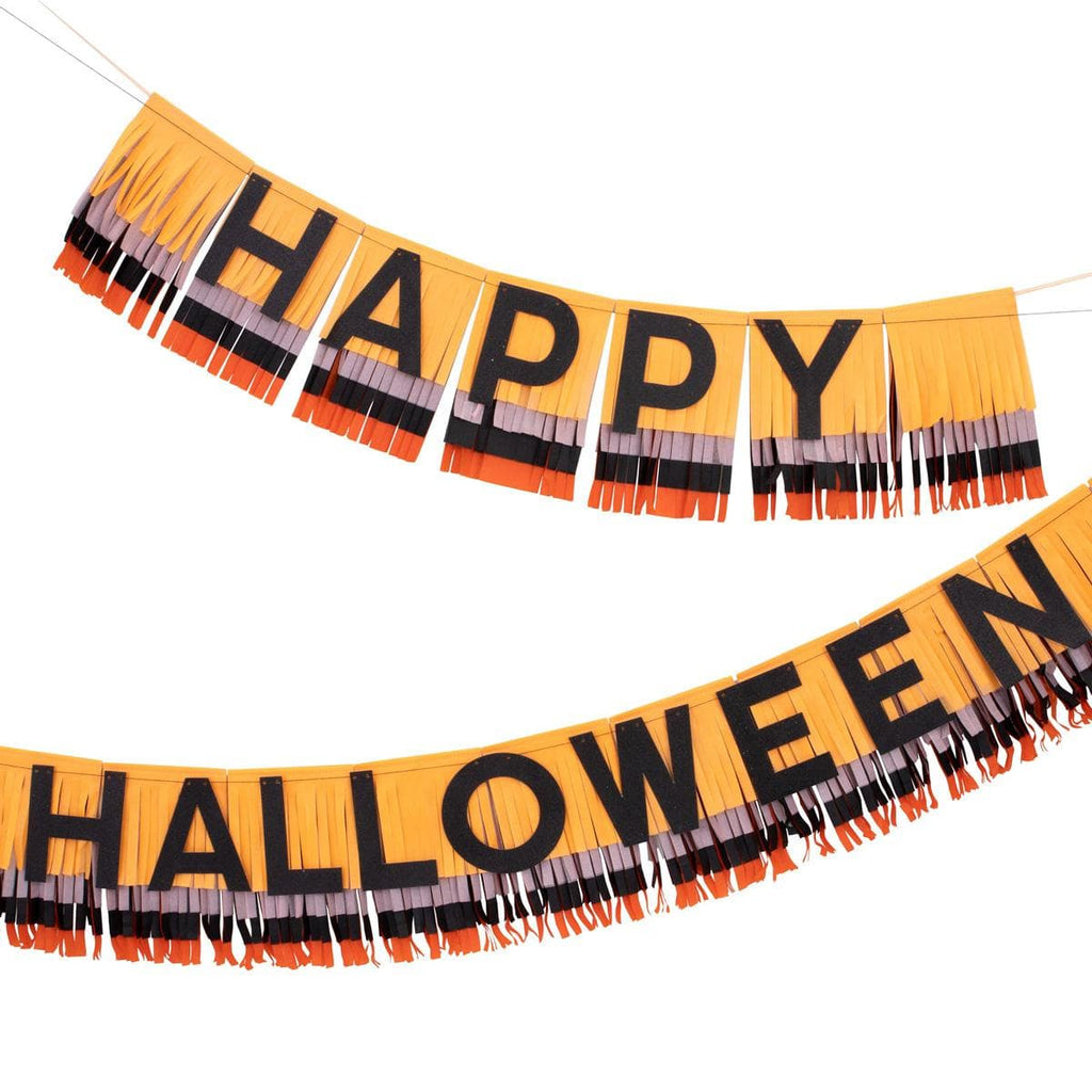 Happy Halloween Fringe Party Garland Set | Meri Meri Halloween Decorations Bunting Happy Halloween Fringe Party Garland Set