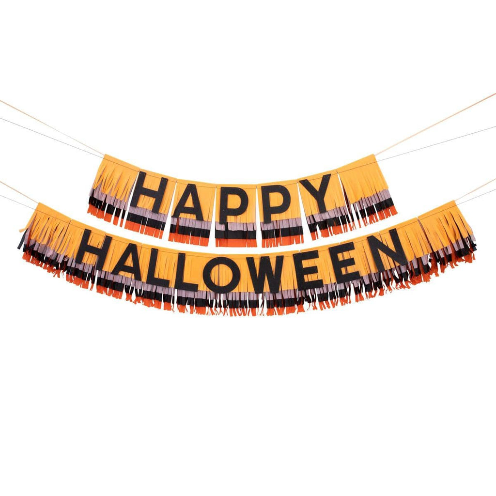 Happy Halloween Fringe Party Garland Set | Meri Meri Halloween Decorations Bunting Happy Halloween Fringe Party Garland Set