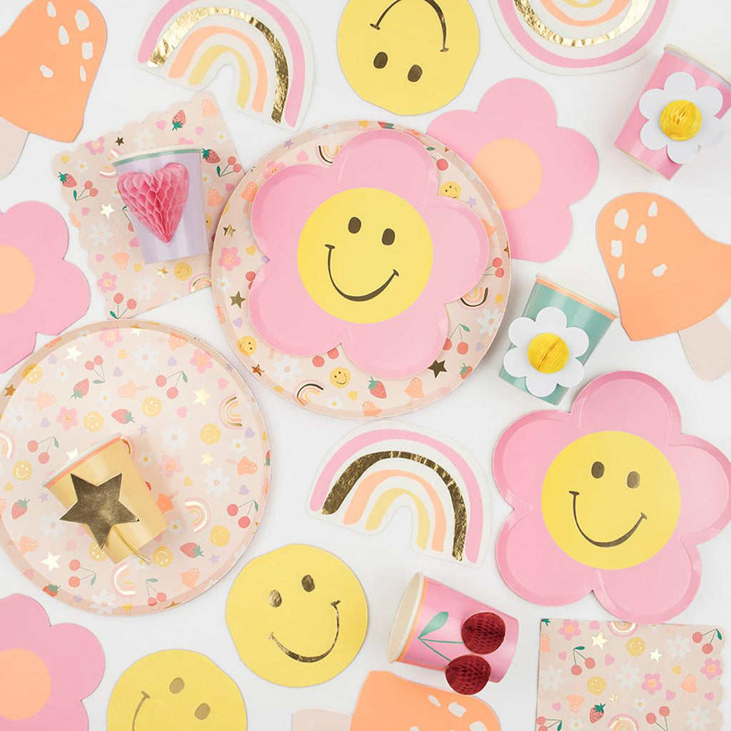 Happy Icons Shaped Party Napkins x 16 | Meri Meri party napkins Happy Icons Shaped Party Napkins x 16