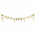 Happy New Year Gold Star Banner - 2m Bunting Happy New Year Gold Star Banner - 2m