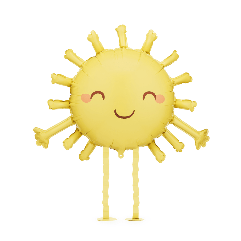 Happy Sunshine Small Party Plates x 6 - Sunshine Party Supplies Balloons Sun Foil Balloon
