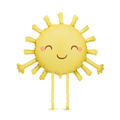 Happy Sunshine Small Party Plates x 6 - Sunshine Party Supplies Balloons Sun Foil Balloon