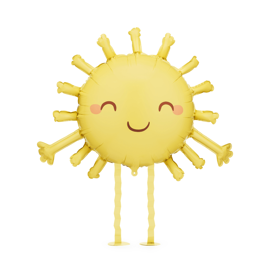 Happy Sunshine Small Party Plates x 6 - Sunshine Party Supplies Balloons Sun Foil Balloon