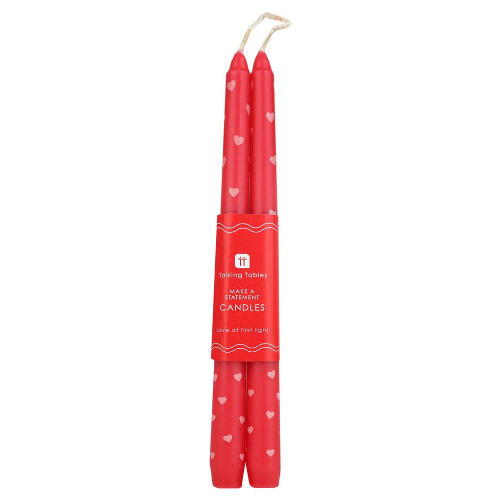 Heart Taper Dinner Candles - 2 Pack Candles Heart Taper Dinner Candles - 2 Pack