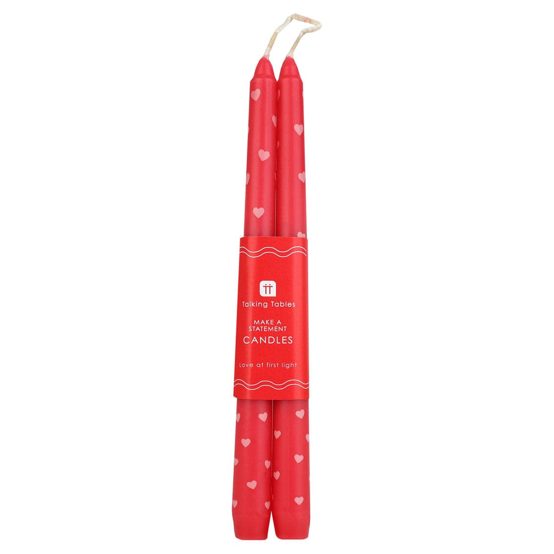 Heart Taper Dinner Candles - 2 Pack Candles Heart Taper Dinner Candles - 2 Pack
