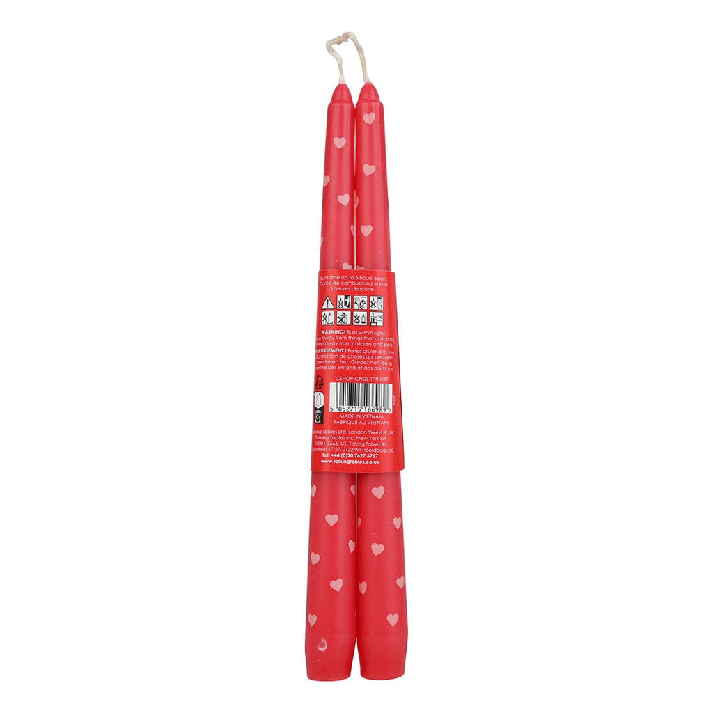 Heart Taper Dinner Candles - 2 Pack Candles Heart Taper Dinner Candles - 2 Pack